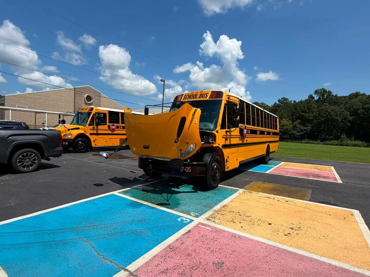 School buses washed on site in the Birmingham, Alabama area