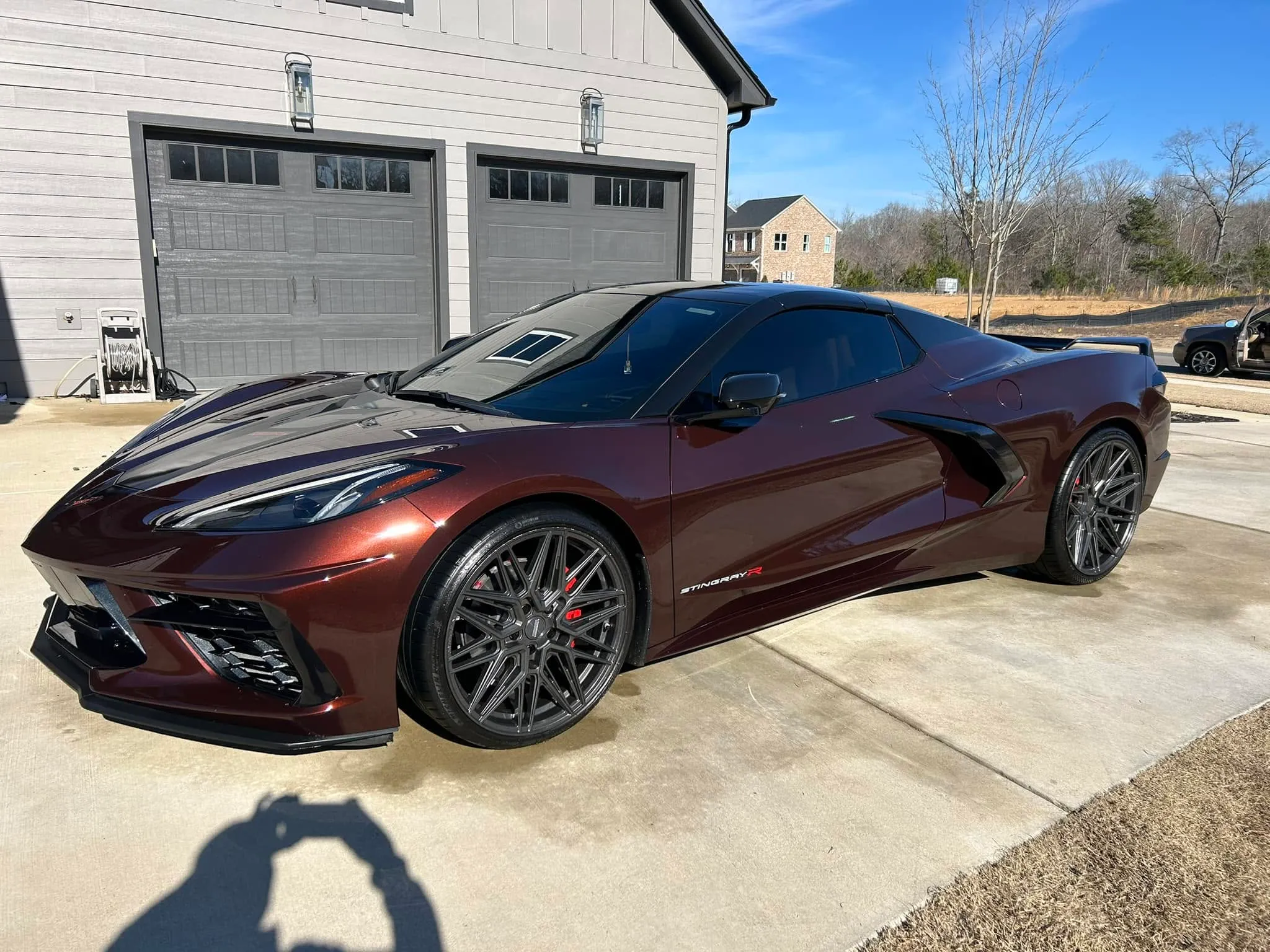 Finished paint on a sports car